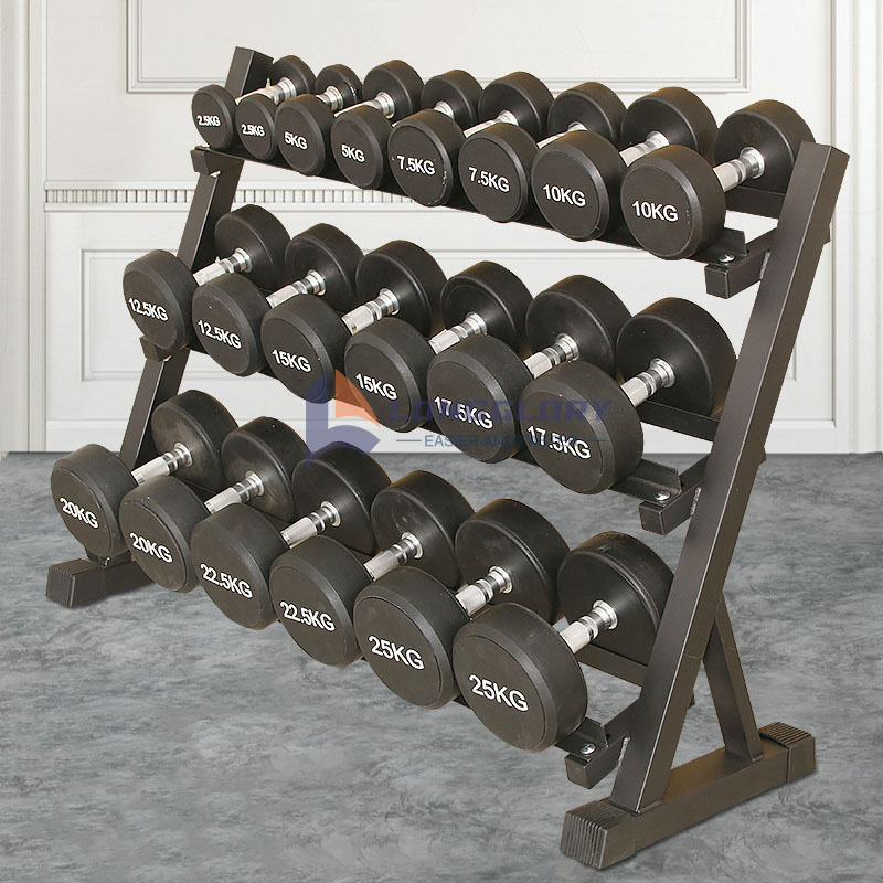 ၃ ဆင့် Steel Dumbbell Rack