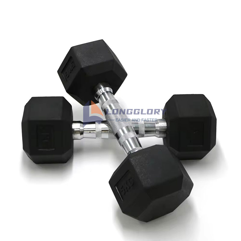 Rubber Coated Hex Dumbbell