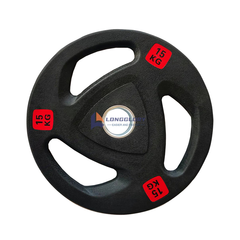 Tri-Grip Rubber Coated Weight Plate